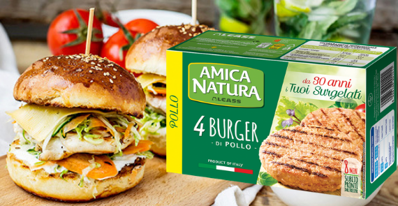 hamburger di pollo Amica Natura