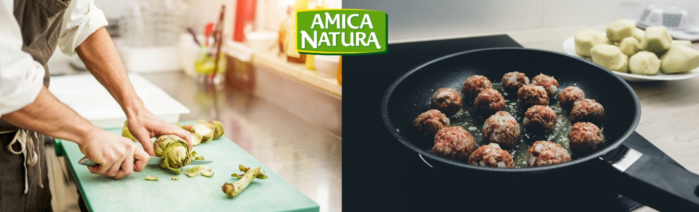 POLPETTINE DI BOVINO AMICA NATURA CON CARCIOFI E PATATE