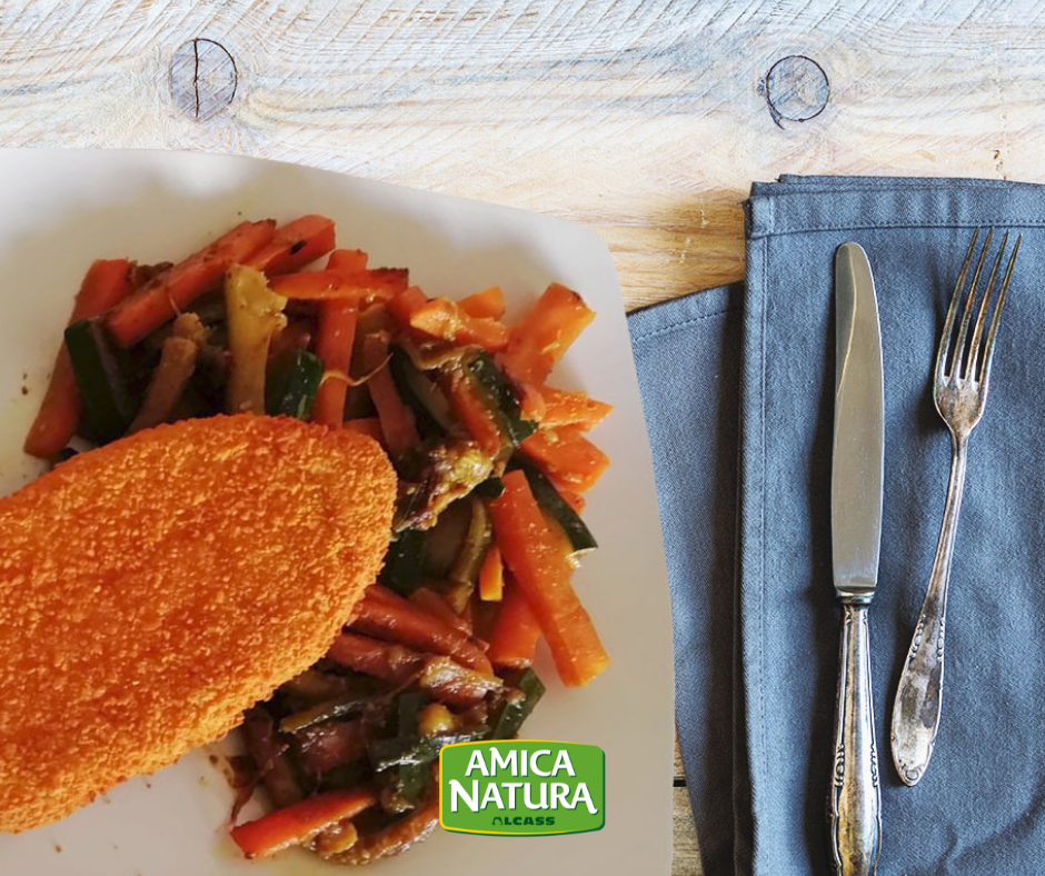 COTOLETTA DI SOIA CON VERDURE AL CURRY